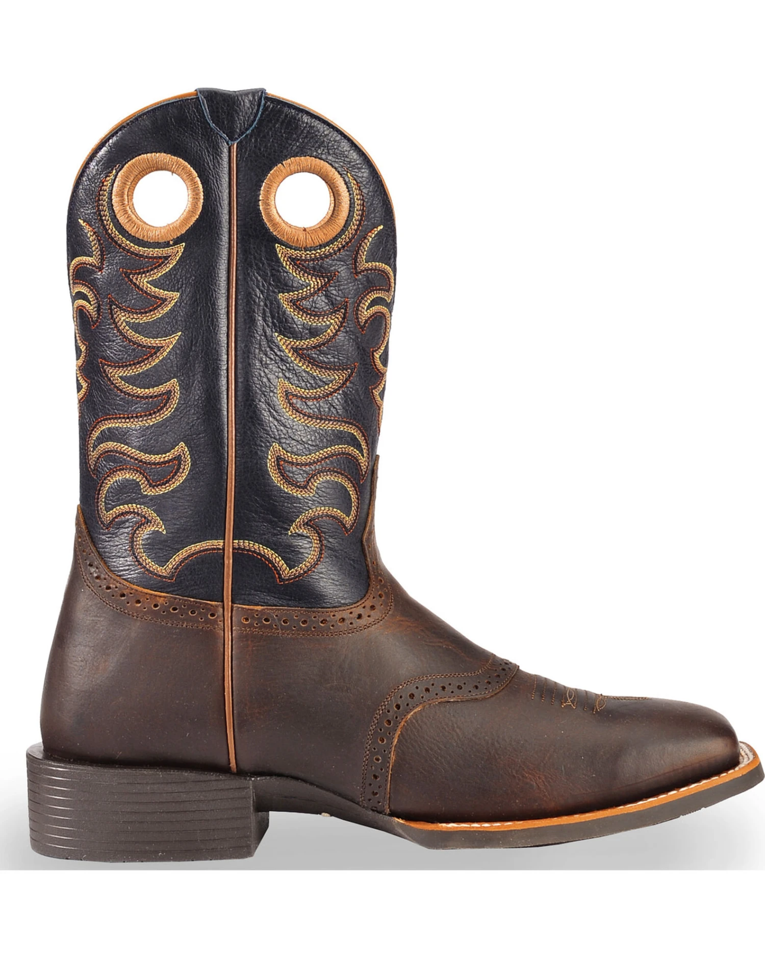 RANK 45 Men's Xero Gravity Gibson Saddle Vamp Western Performance Boots - Broad Square Toe - Image 6