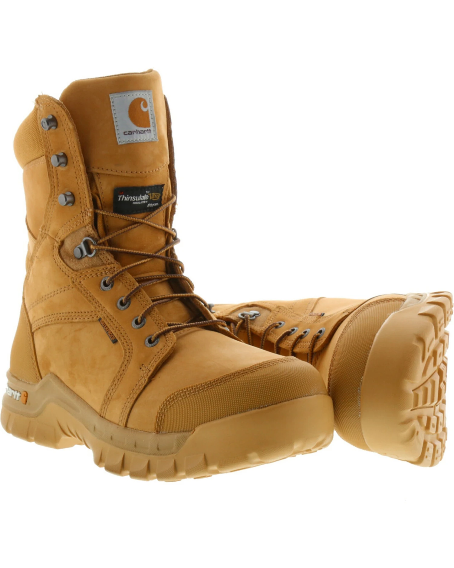 Carhartt Men's 8" Waterproof Insulated Rugged Flex Work Boots - Round Toe - Image 4