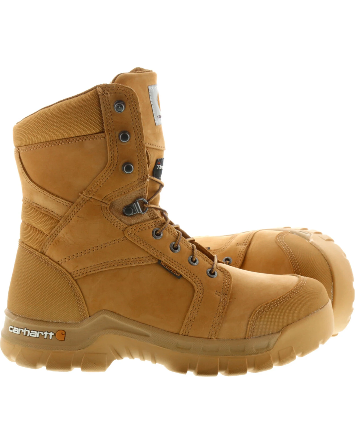 Carhartt Men's 8" Waterproof Insulated Rugged Flex Work Boots - Round Toe - Image 2
