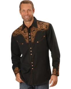 Scully Men's Embroidered Gunfighter Shirt - Big
