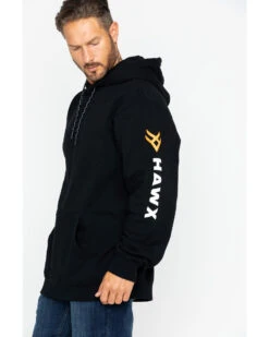 Hawx Men's Logo Sleeve Hooded Work Sweatshirt