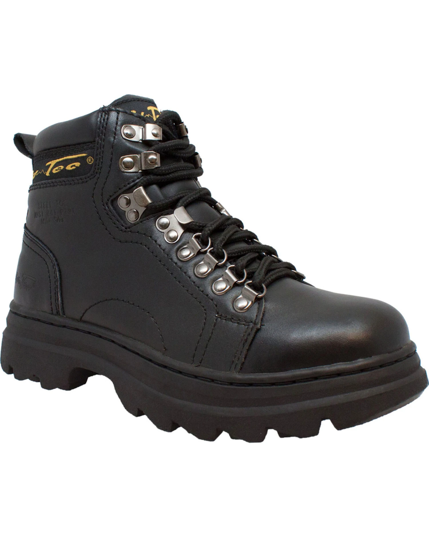 Ad Tec Women's 6" Leather Work Boots - Steel Toe - Image 2