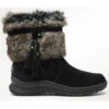 Minnetonka Women's Everett Suede Fur Boots - Round Toe