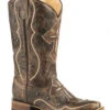 Roper Women's Pure Cross & Studs Western Boots - Broad Square Toe