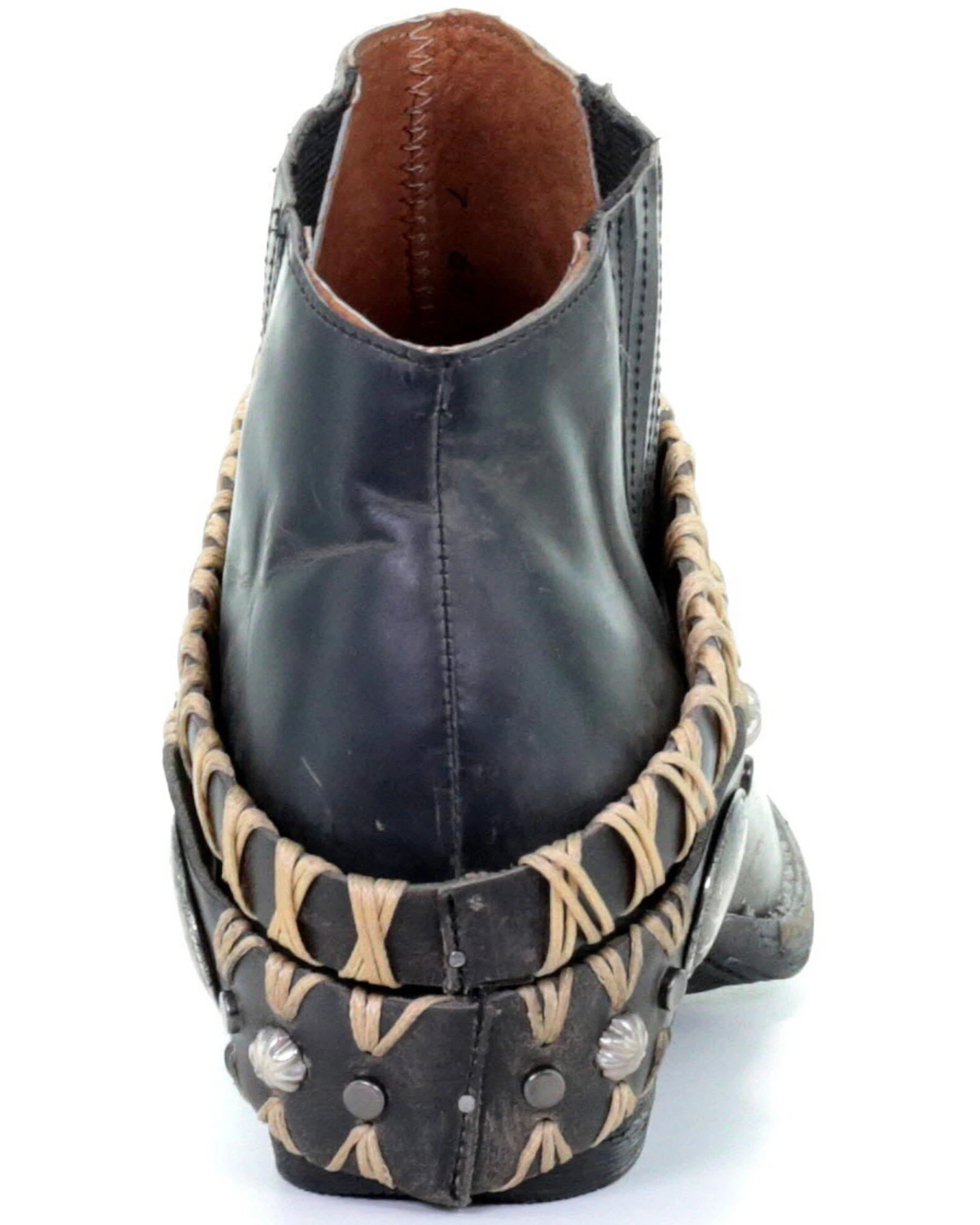 Circle G Women's Harness Western Booties - Round Toe - Image 3