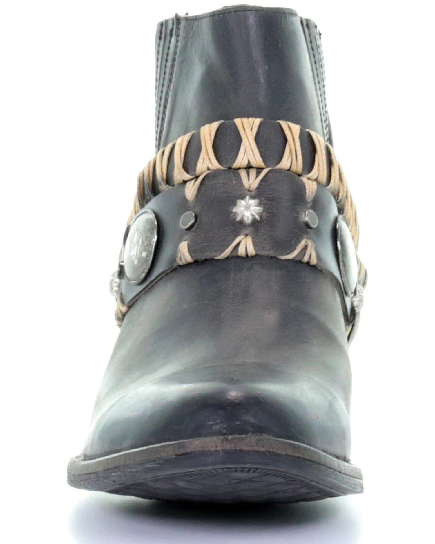 Circle G Women's Harness Western Booties - Round Toe - Image 4