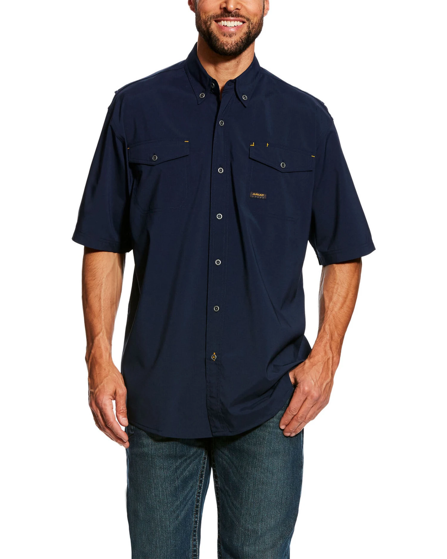 Ariat Men's Rebar Made Tough Vent Short Sleeve Work Shirt - Image 2