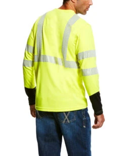 Ariat Men's FR Crew Hi-Vis Long Sleeve Work Pocket T-Shirt - Big & Tall