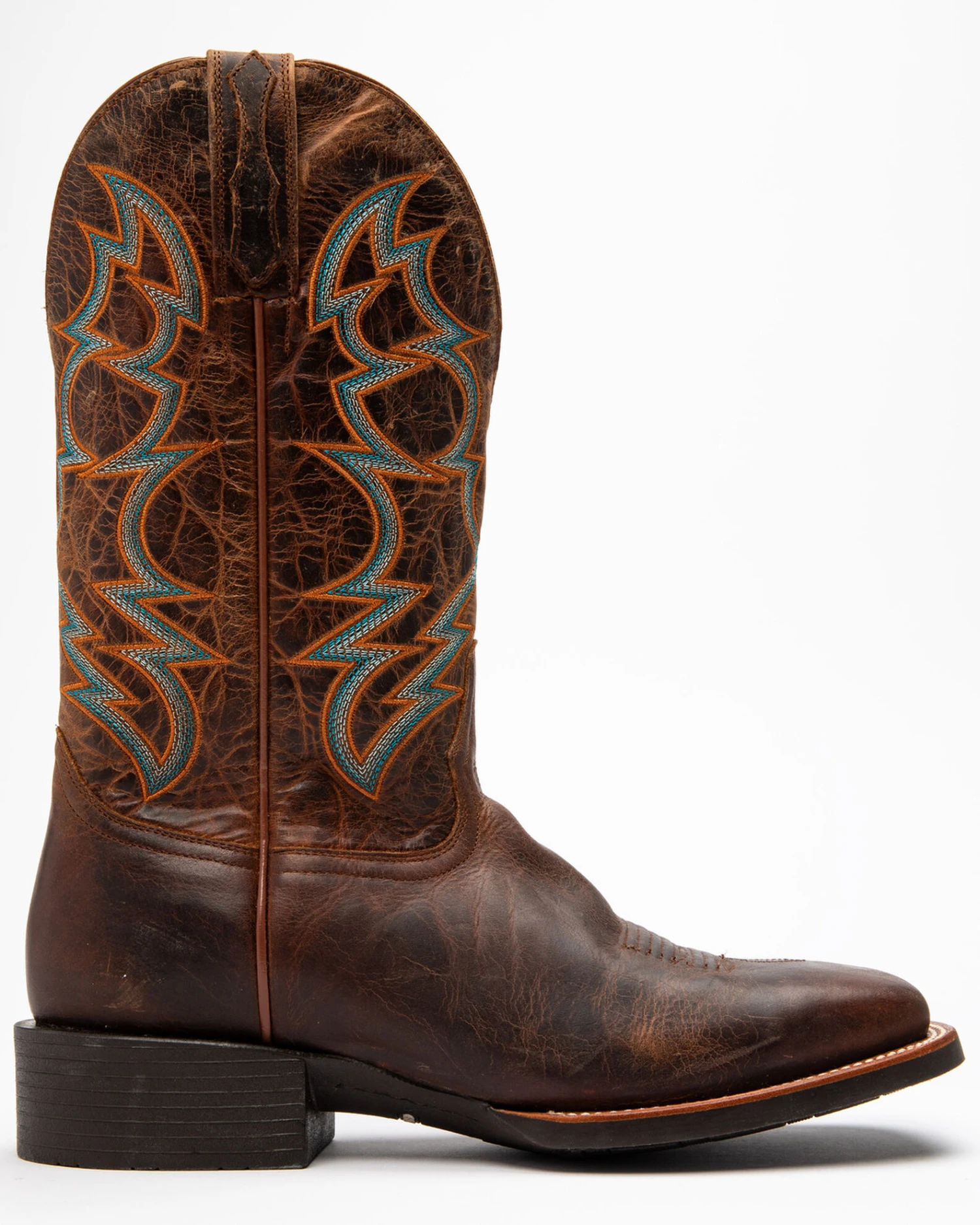 RANK 45 Men's Suntan Zulu Western Performance Boots - Broad Square Toe - Image 4
