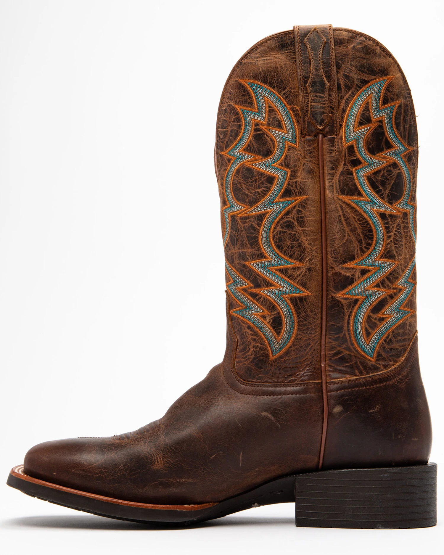 RANK 45 Men's Suntan Zulu Western Performance Boots - Broad Square Toe - Image 5