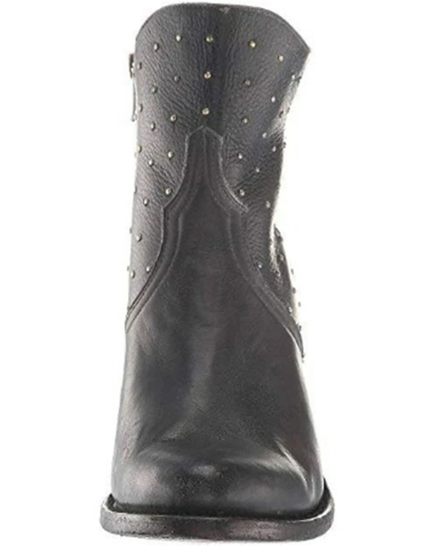 Lucchese Women's Harley Black Fashion Booties - Round Toe - Image 5