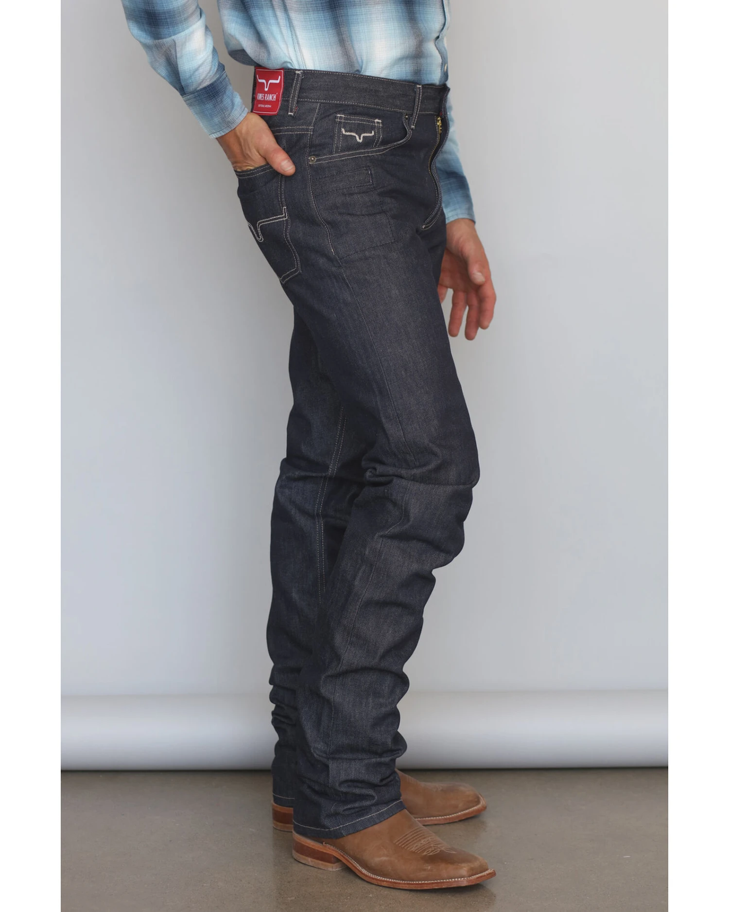 Kimes Ranch Men's Raw James Low Straight Bootcut Jeans - Image 2