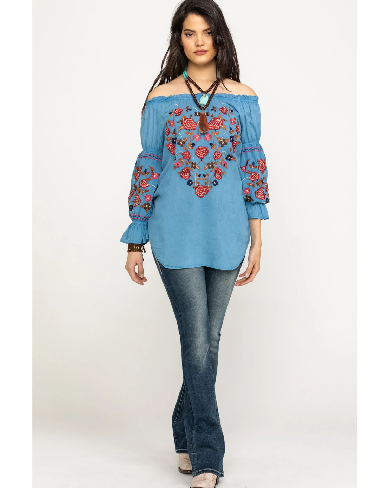 Honey Creek By Scully Women's Avalanche Peasant Blouse - Image 4