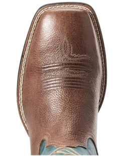 Ariat Men's Round Pen Saddle Western Performance Boots - Broad Square Toe