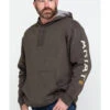 Ariat Men's Heather Bark Rebar Graphic Work Hooded Sweatshirt