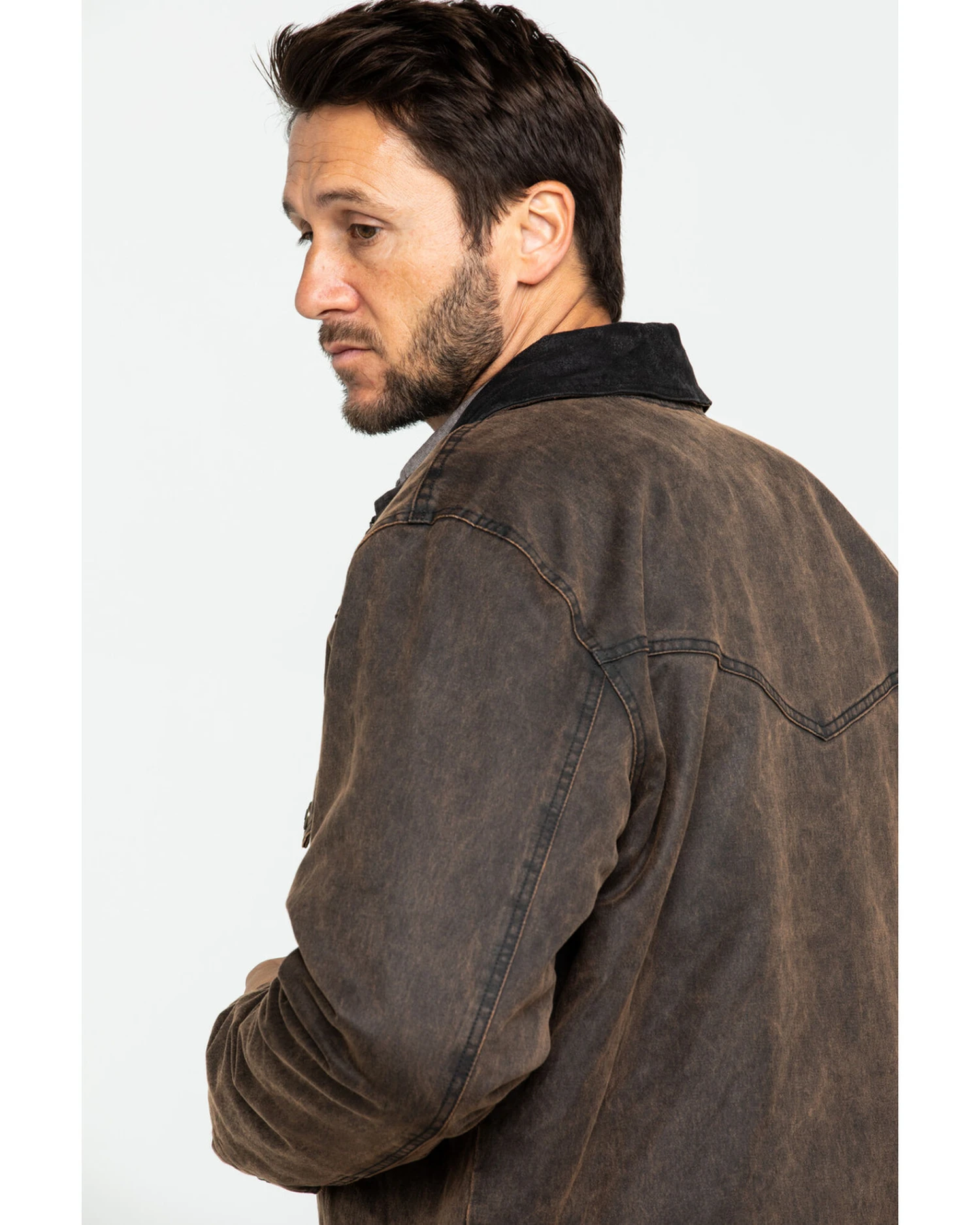 Cody James Men's Westward Oilskin Field Coat - Tall - Image 2