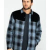 Moonshine Spirit Men's Goleta Plaid Mixed Flannel Nylon Shirt Jacket