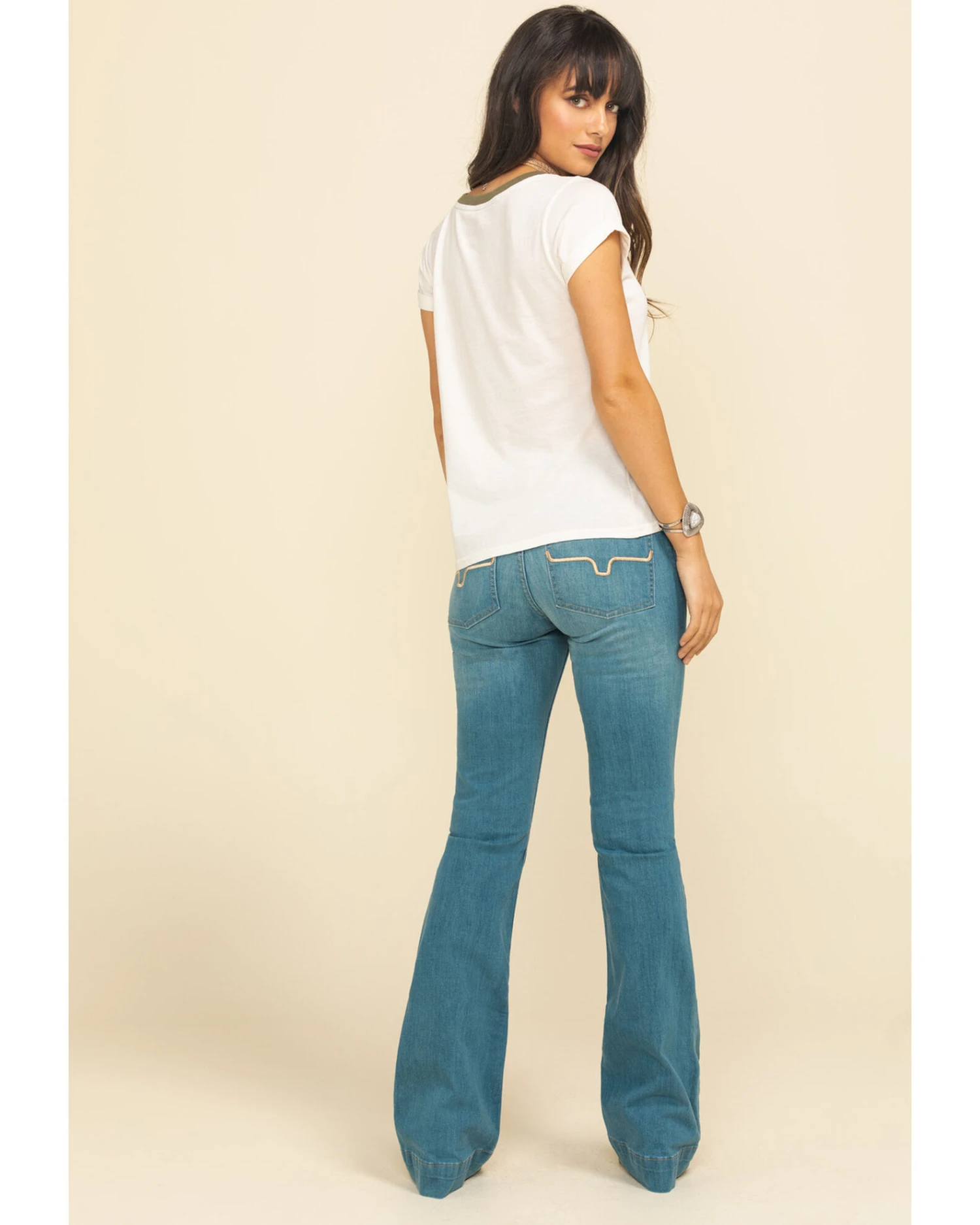 Kimes Ranch Women's Light Wash Mid Rise Lola Soho Fade Trouser - Image 6