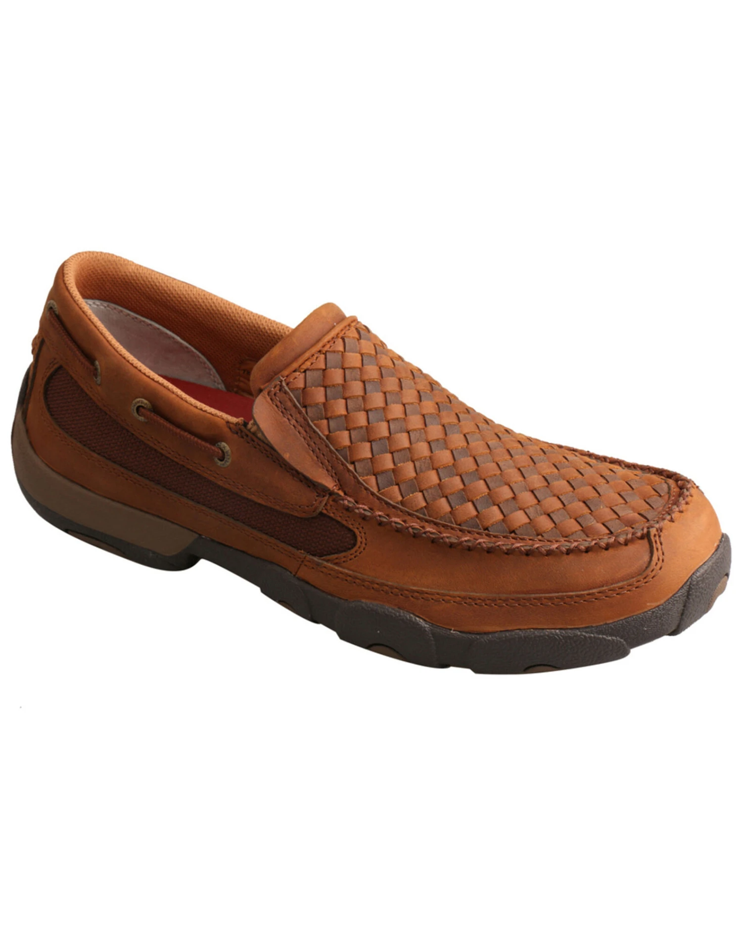 Twisted X Men's Basket Weave Slip-On Shoes - Moc Toe - Image 2