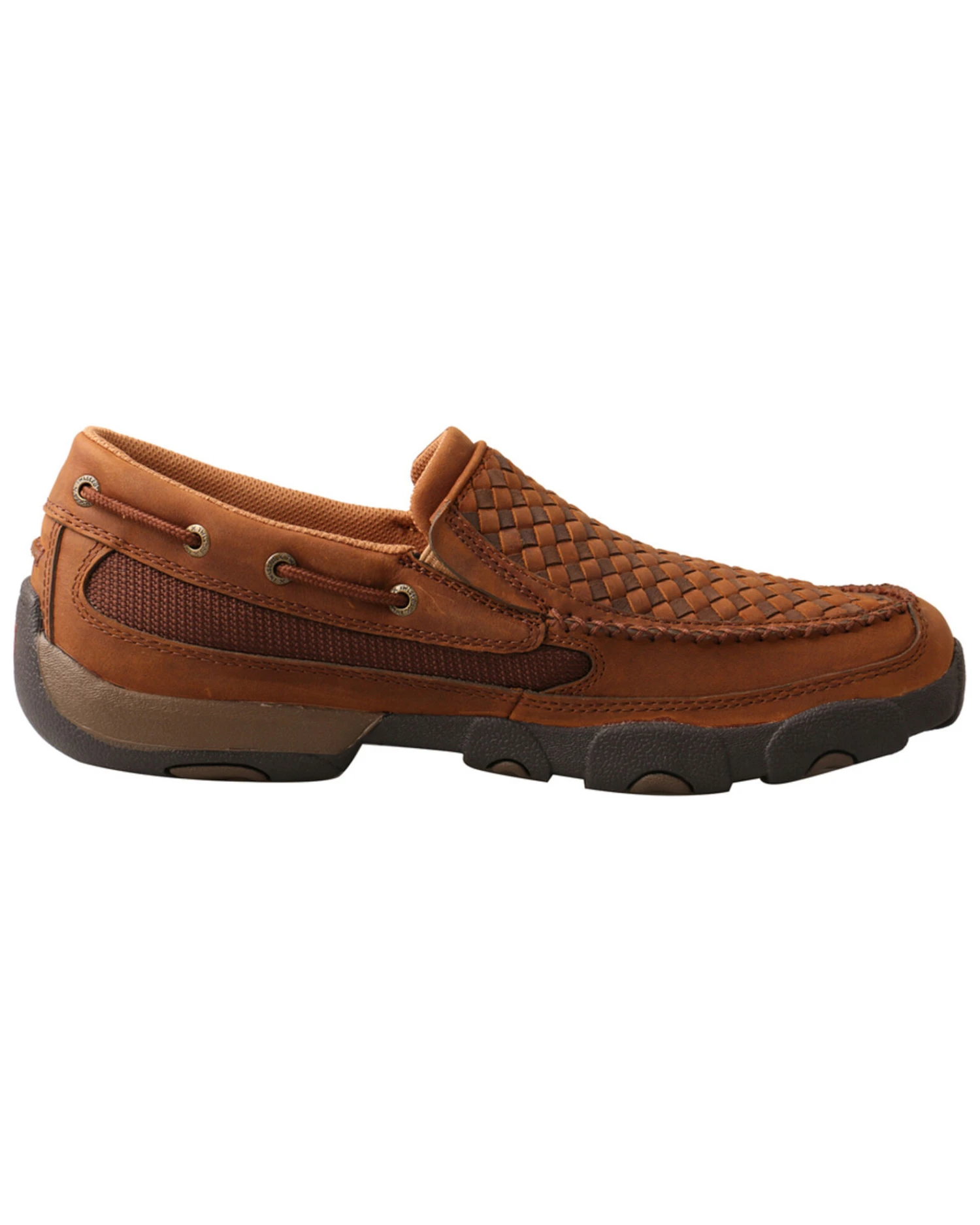 Twisted X Men's Basket Weave Slip-On Shoes - Moc Toe