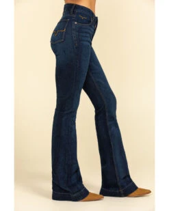 Kimes Ranch Women's Dark Wash Jennifer High Rise Wide Flare Jeans