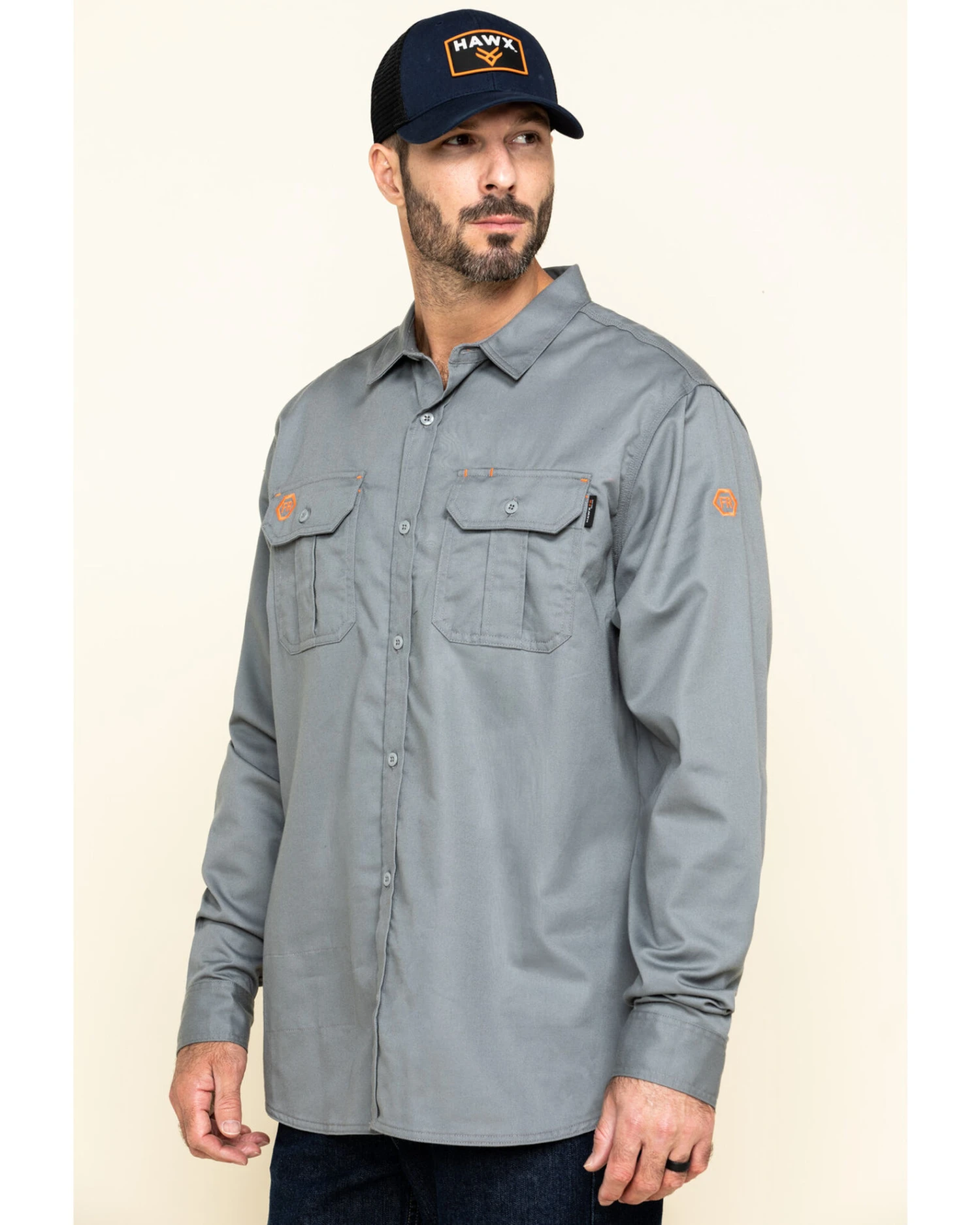 Hawx Men's FR Long Sleeve Work Shirt - Big - Image 2