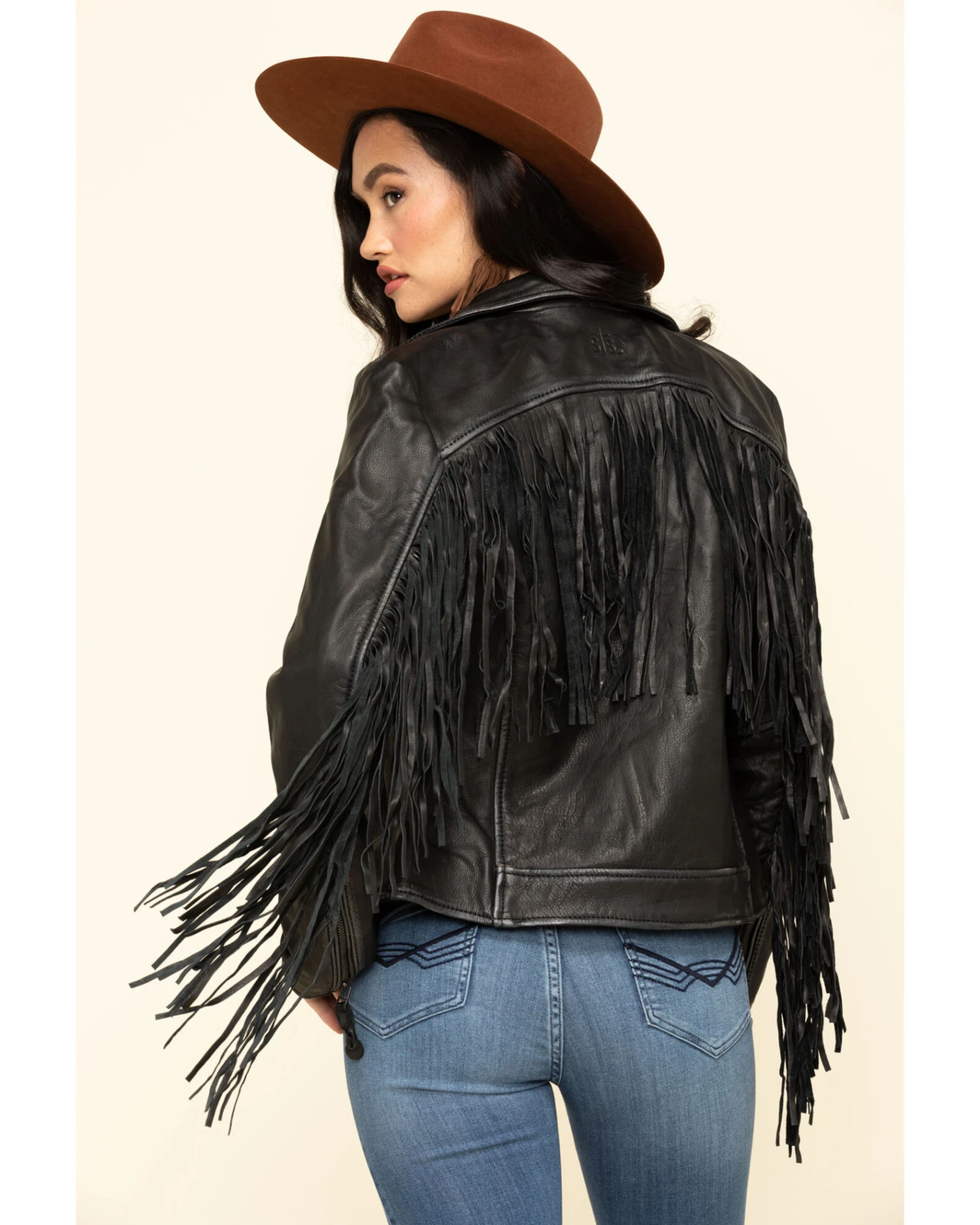 STS Ranchwear Women's Black Chenae Fringe Leather Jacket - Image 4