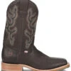 Double H Men's Dark Brown Elk Western Boots - Broad Square Toe