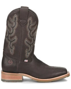 Double H Men's Dark Brown Elk Western Boots - Broad Square Toe