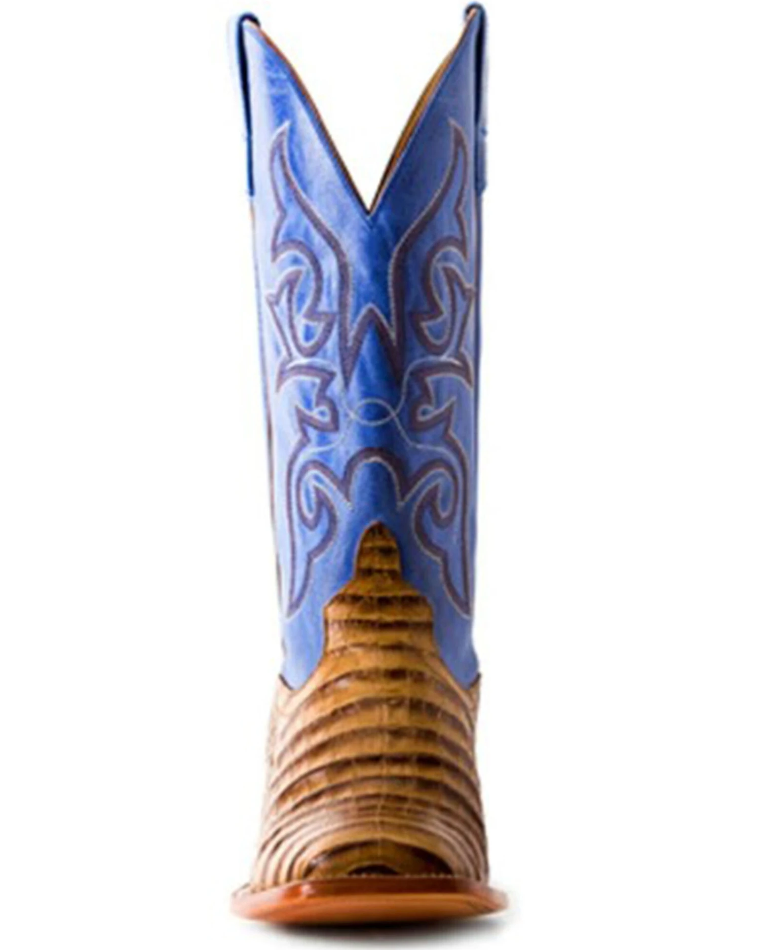 Horse Power Men's Toasted Caiman Print Western Boots - Square Toe - Image 3