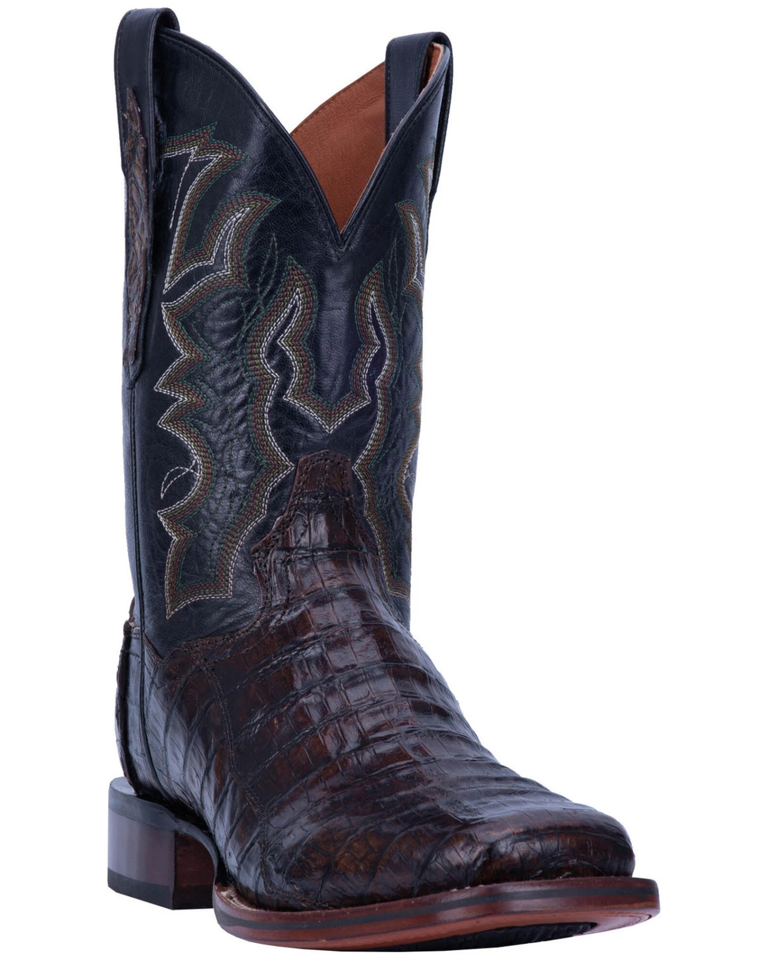 Dan Post Men's Kingsly Caiman Leather Western Boots - Broad Square Toe - Image 7