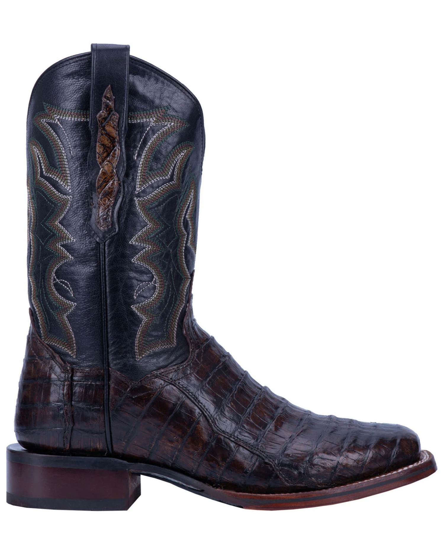 Dan Post Men's Kingsly Caiman Leather Western Boots - Broad Square Toe - Image 4