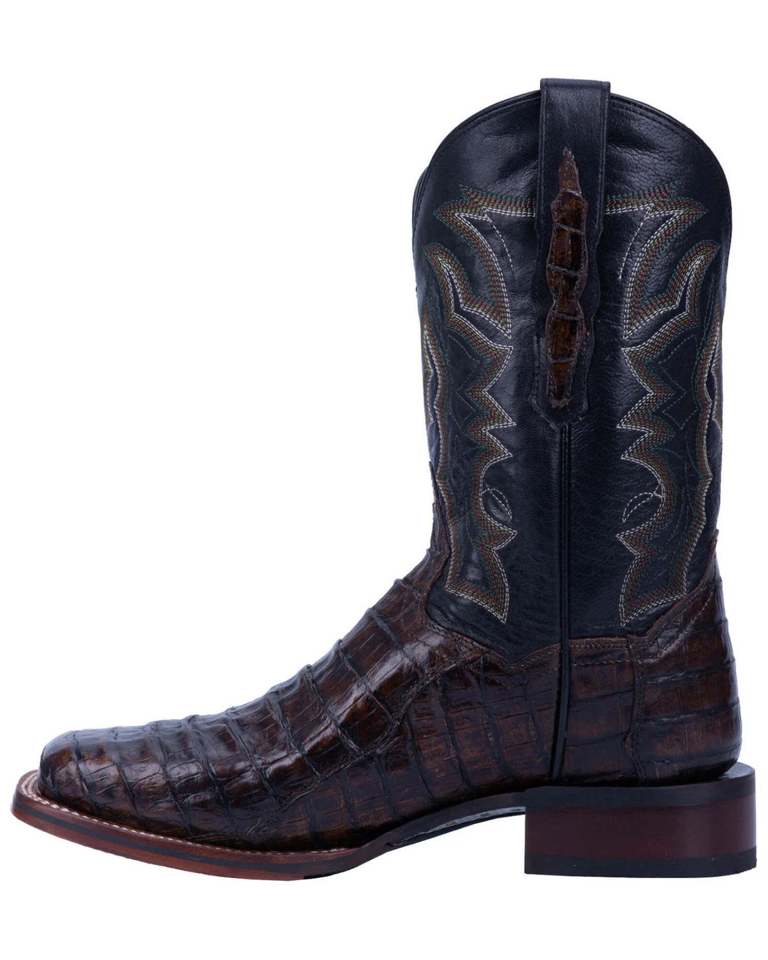Dan Post Men's Kingsly Caiman Leather Western Boots - Broad Square Toe - Image 5