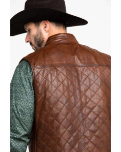 Scully Leatherwear Men's Quilted Leather Vest