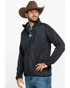 Stetson Men's Charcoal Fuzzy Bonded Sweater