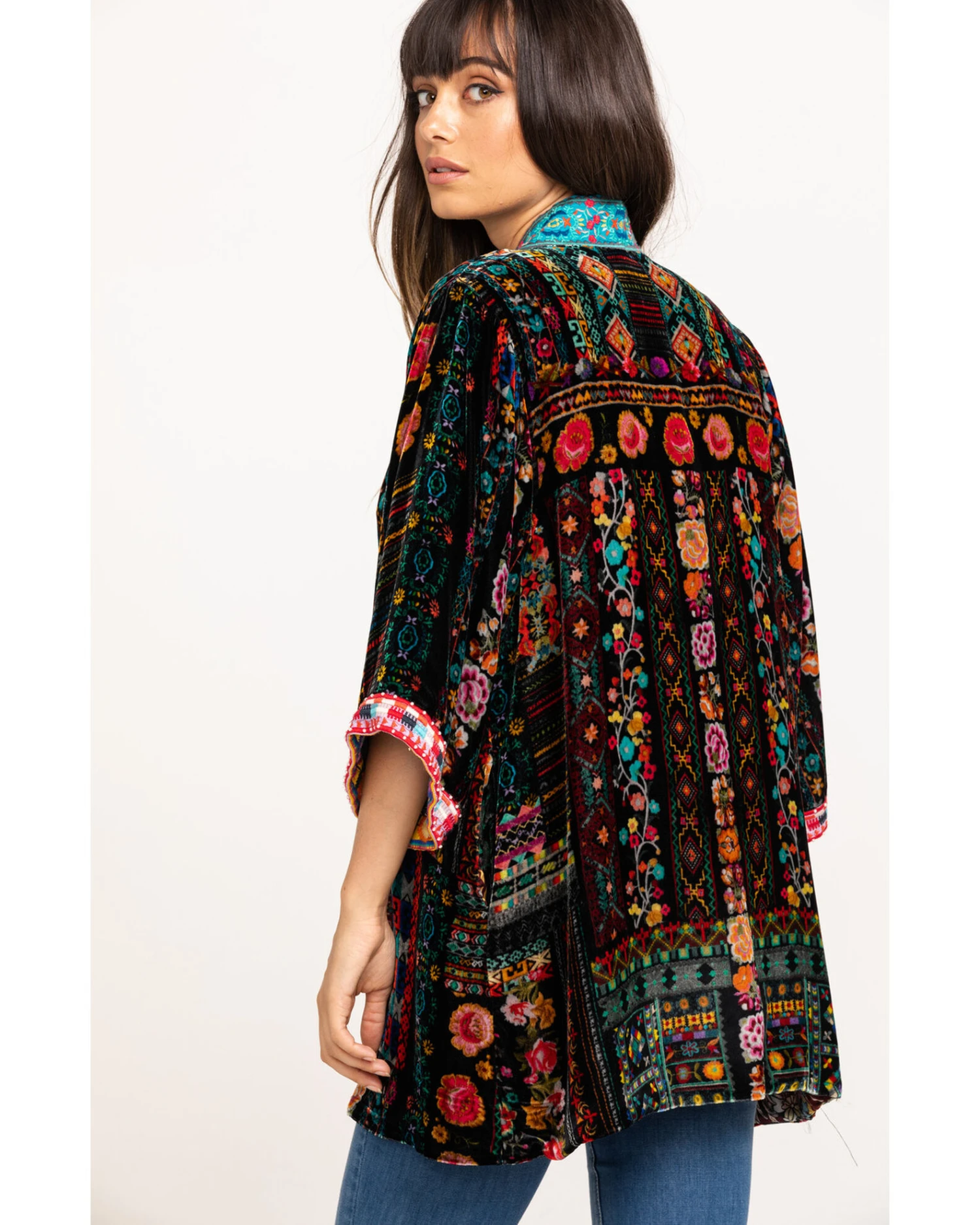 Johnny Was Women's Abril Velvet Reversible Kimono - Image 3