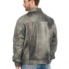 Cripple Creek Men's Open Bottom Zip Front Distressed Lamb Nappa Jacket