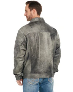 Cripple Creek Men's Open Bottom Zip Front Distressed Lamb Nappa Jacket