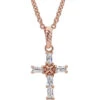 Montana Silversmiths Women's Entwined Rose Gold Brilliant Cross Necklace