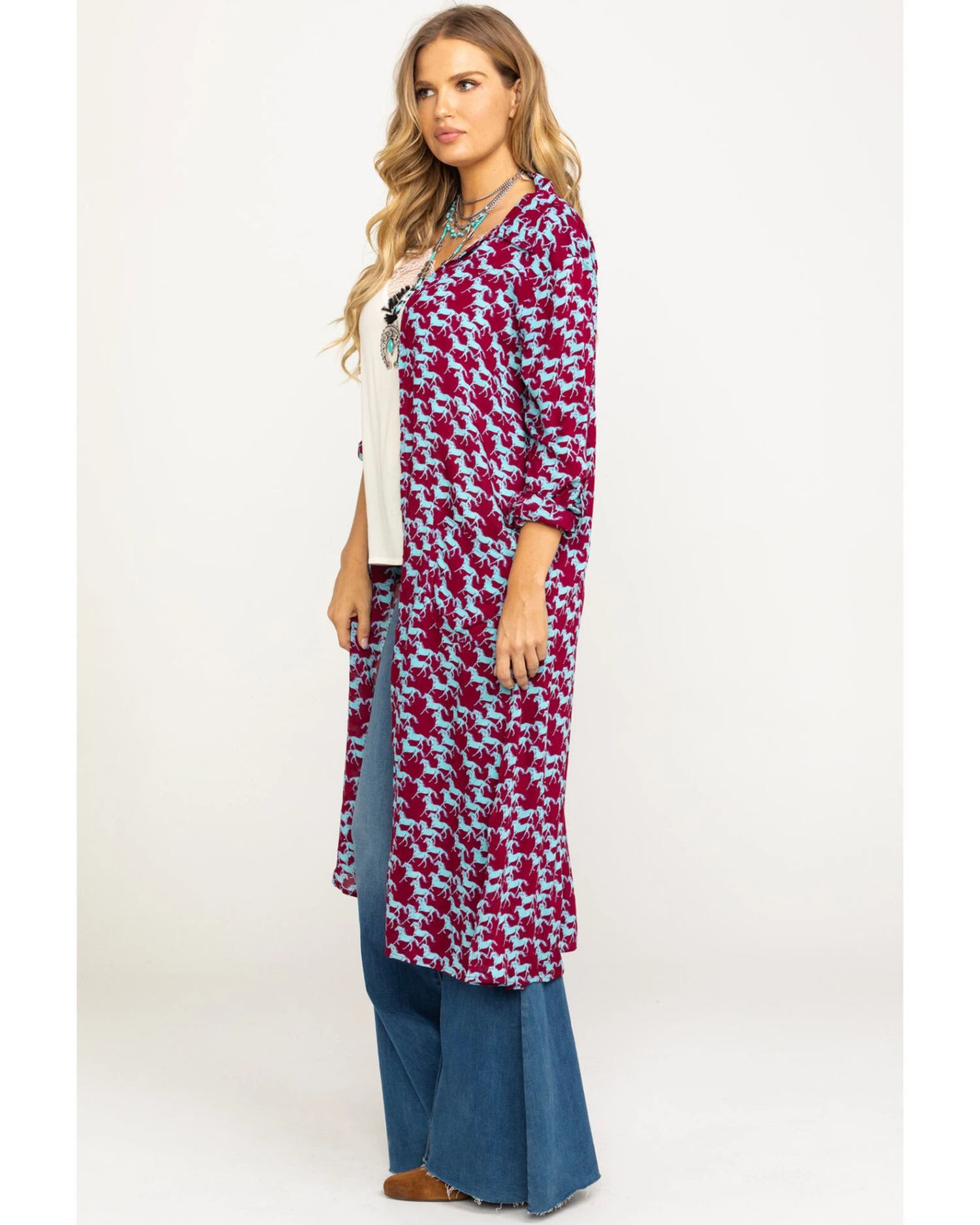Roper Women's Stampede Print Kimono - Image 2
