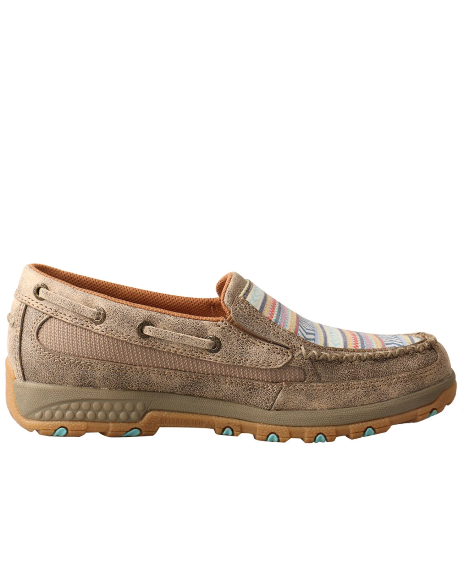 Twisted X Women's CellStretch Boat Shoes - Moc Toe