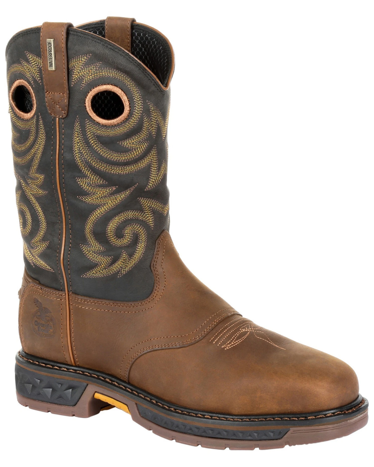 Georgia Boot Men's Carbo-Tec LT Waterproof Western Work Boots - Steel Toe - Image 4