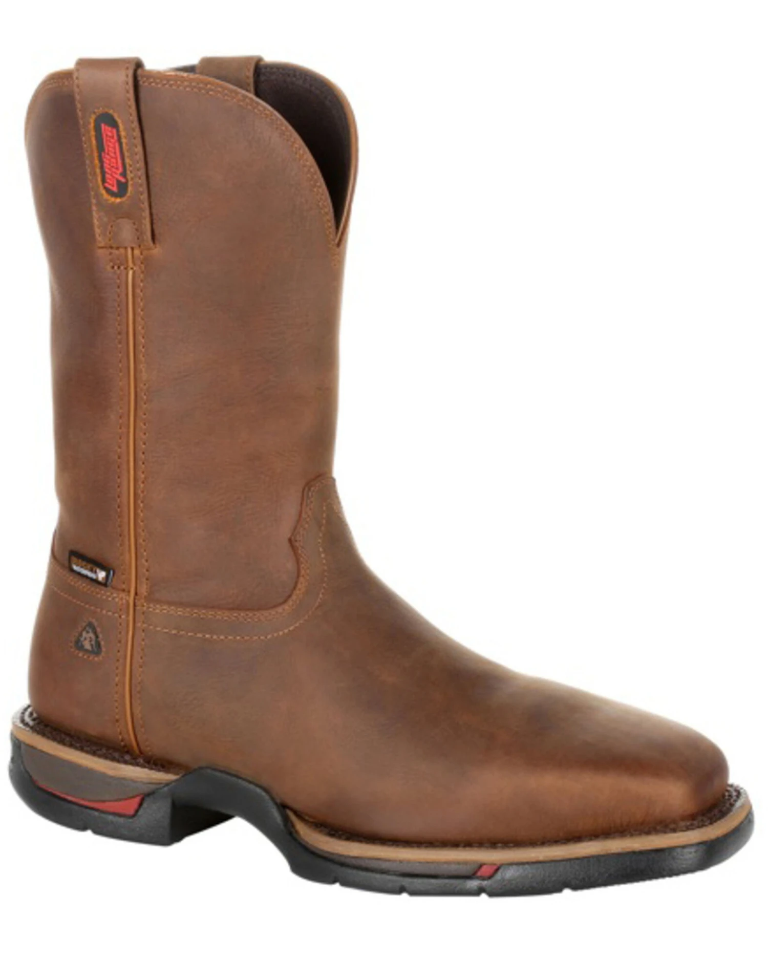 Rocky Men's Long Range Waterproof Western Work Boots - Steel Toe - Image 5