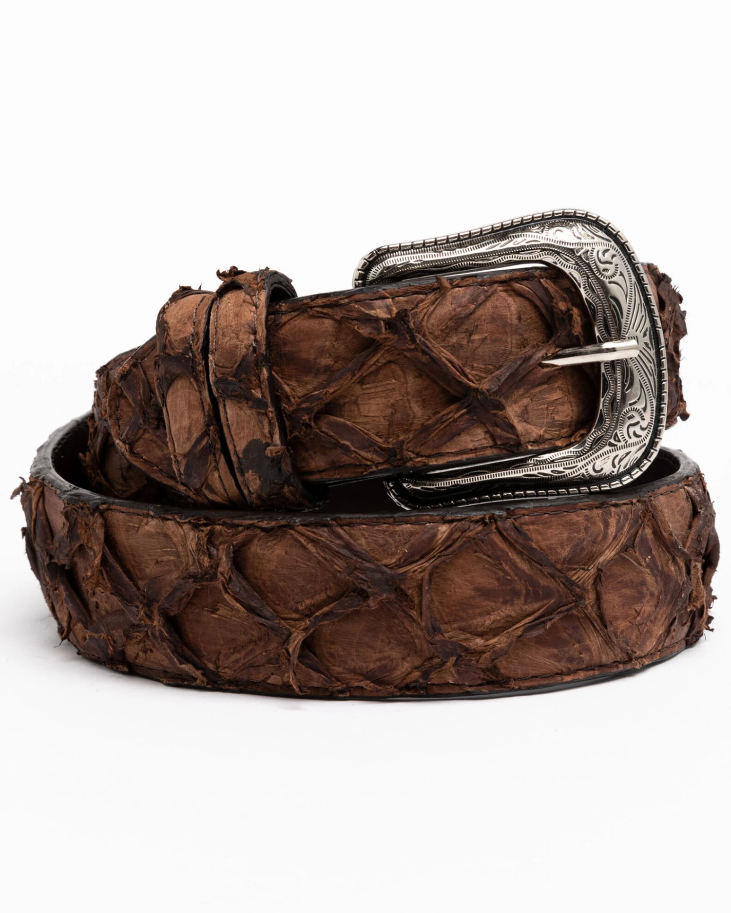 Cody James Men's Brown Pirarucu Exotic Belt - Image 3