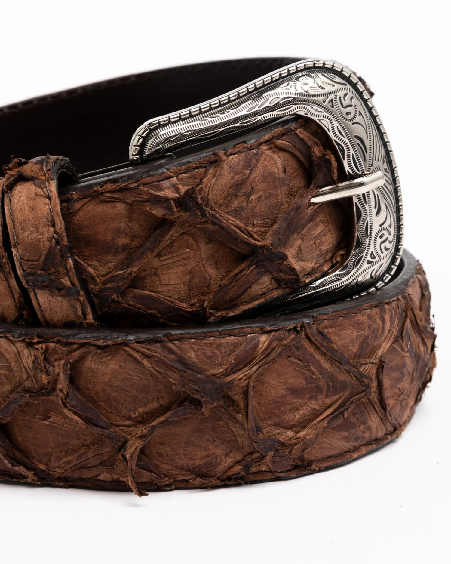 Cody James Men's Brown Pirarucu Exotic Belt - Image 2