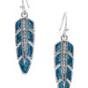 Montana Silversmiths Women's Hawk Feather Opal Earrings