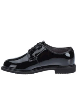 Bates Women's Lites Black High Gloss Oxford Shoes - Round Toe