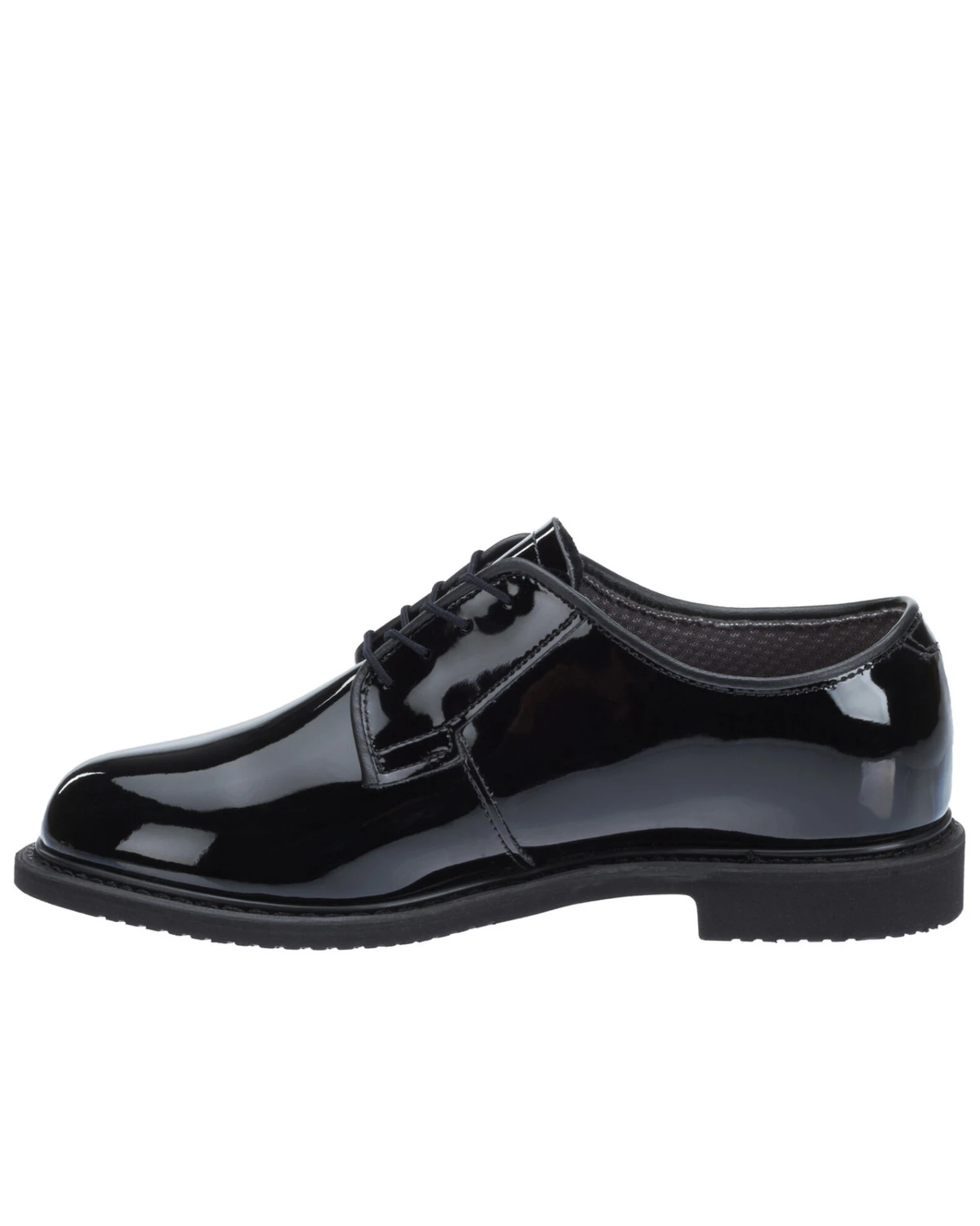 Bates Women's Lites Black High Gloss Oxford Shoes - Round Toe