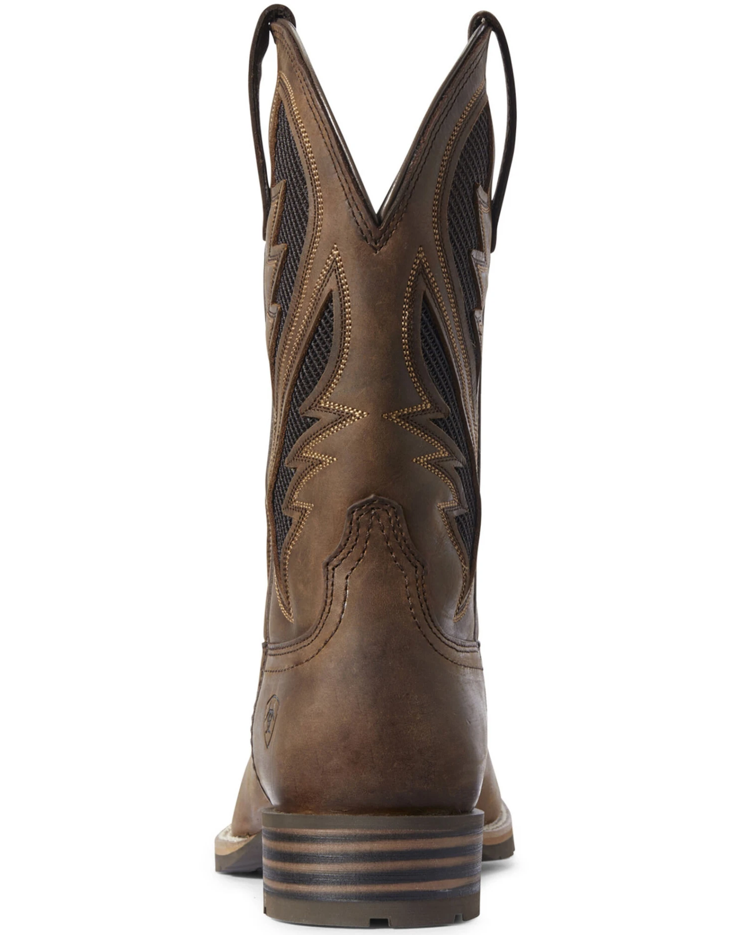 Ariat Men's Hybrid VentTEK Distressed Western Performance Boots - Broad Square Toe - Image 5