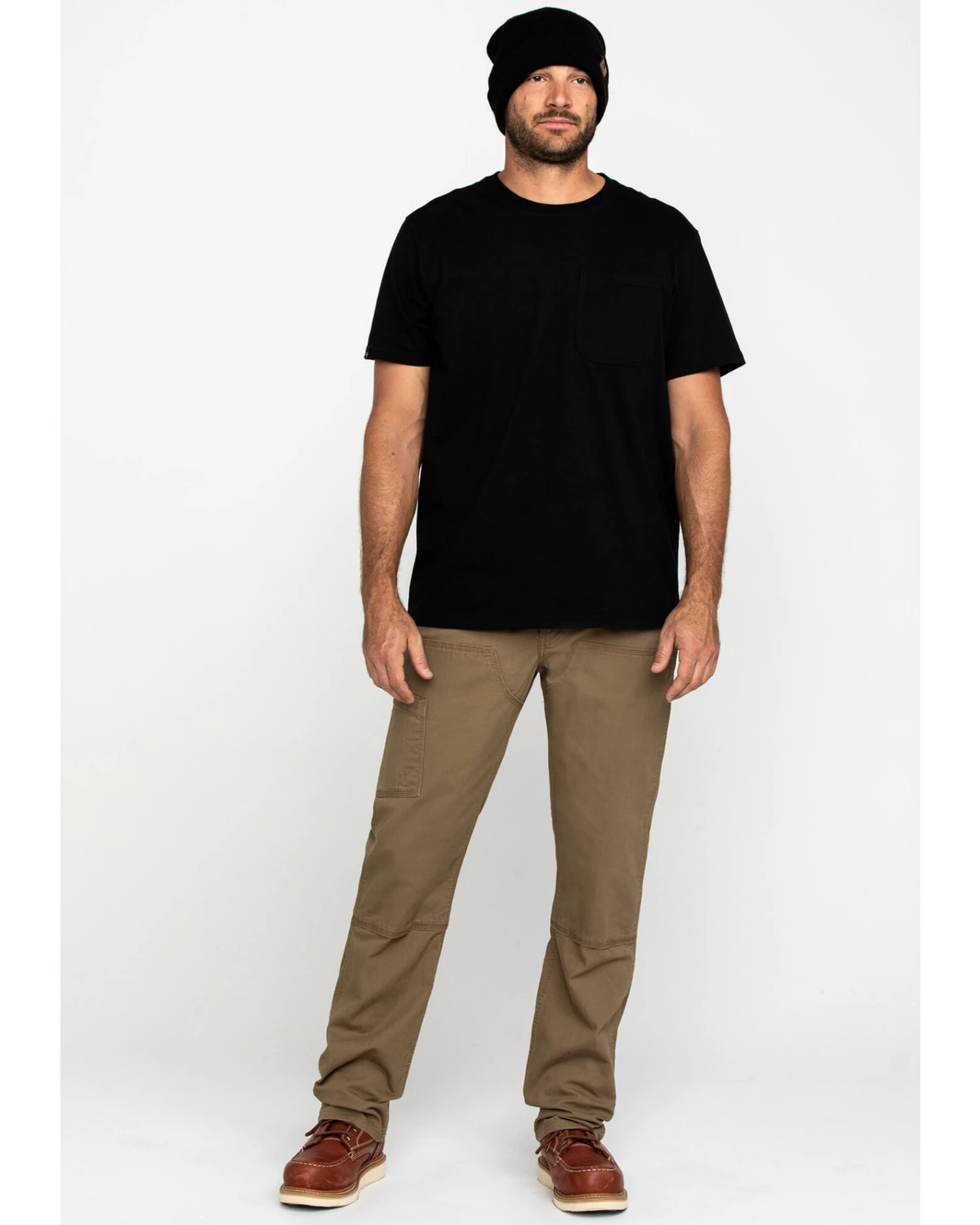 Ariat Men's Khaki Rebar M4 Made Tough Durastretch Double Front Straight Work Pants - Image 4